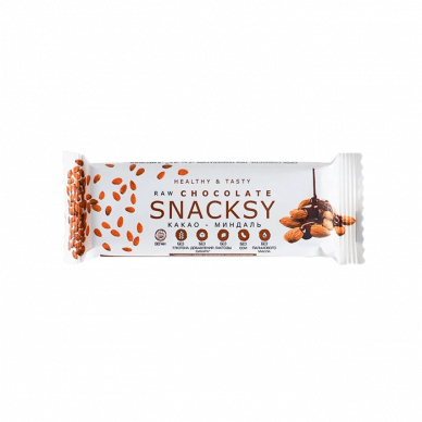 Батончик Raw Chocolate с какао и миндалем Snacksy